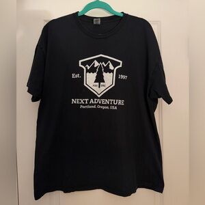 Next Adventure Black Graphic Tee, XL